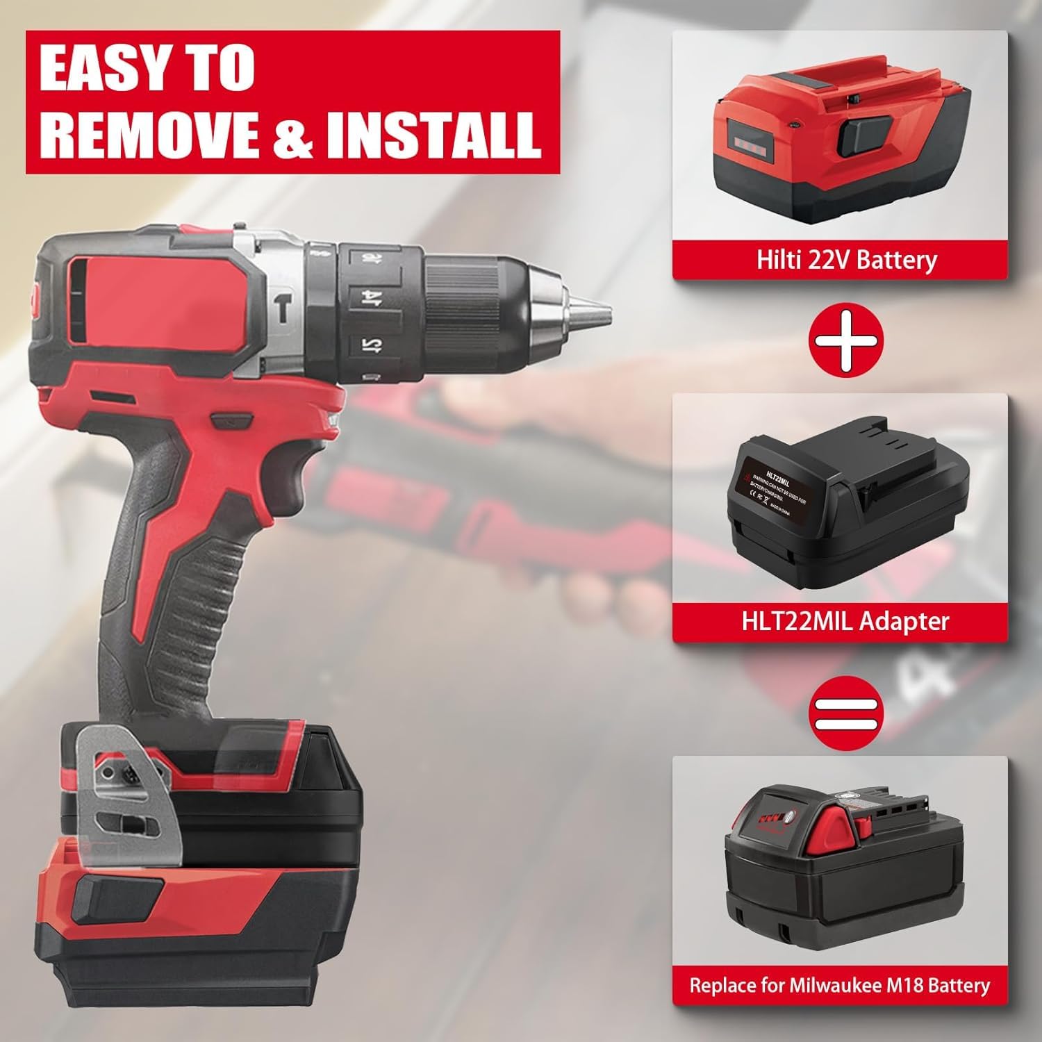 Amazon.co.jp: DEWDYS HLT22MIL バッテリーアダプター Hilti 22V B22